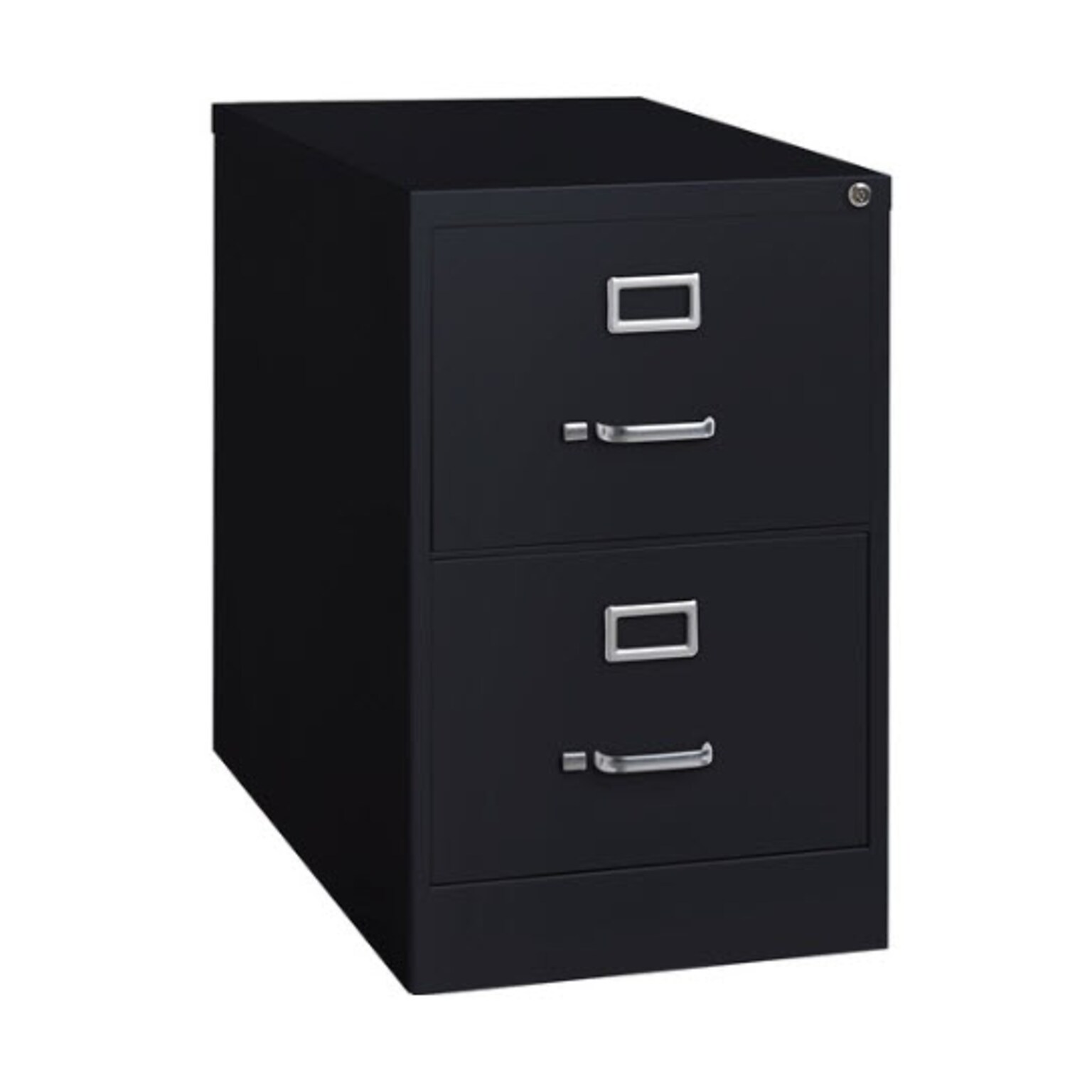 Lorell Fortress Series 2-Drawer Vertical File Cabinet, 18W x 26.5D x 28.4H, Black (LLR60661)