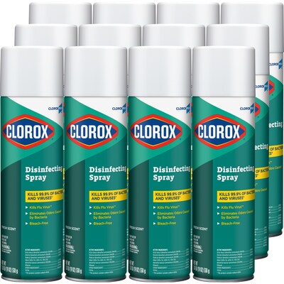 CloroxPro Disinfecting Spray, Fresh Scent, 19 oz., 12/Carton (38504)