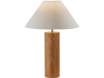 Adesso Martin Incandescent Table Lamp, Natural Oak/White (1509-12)