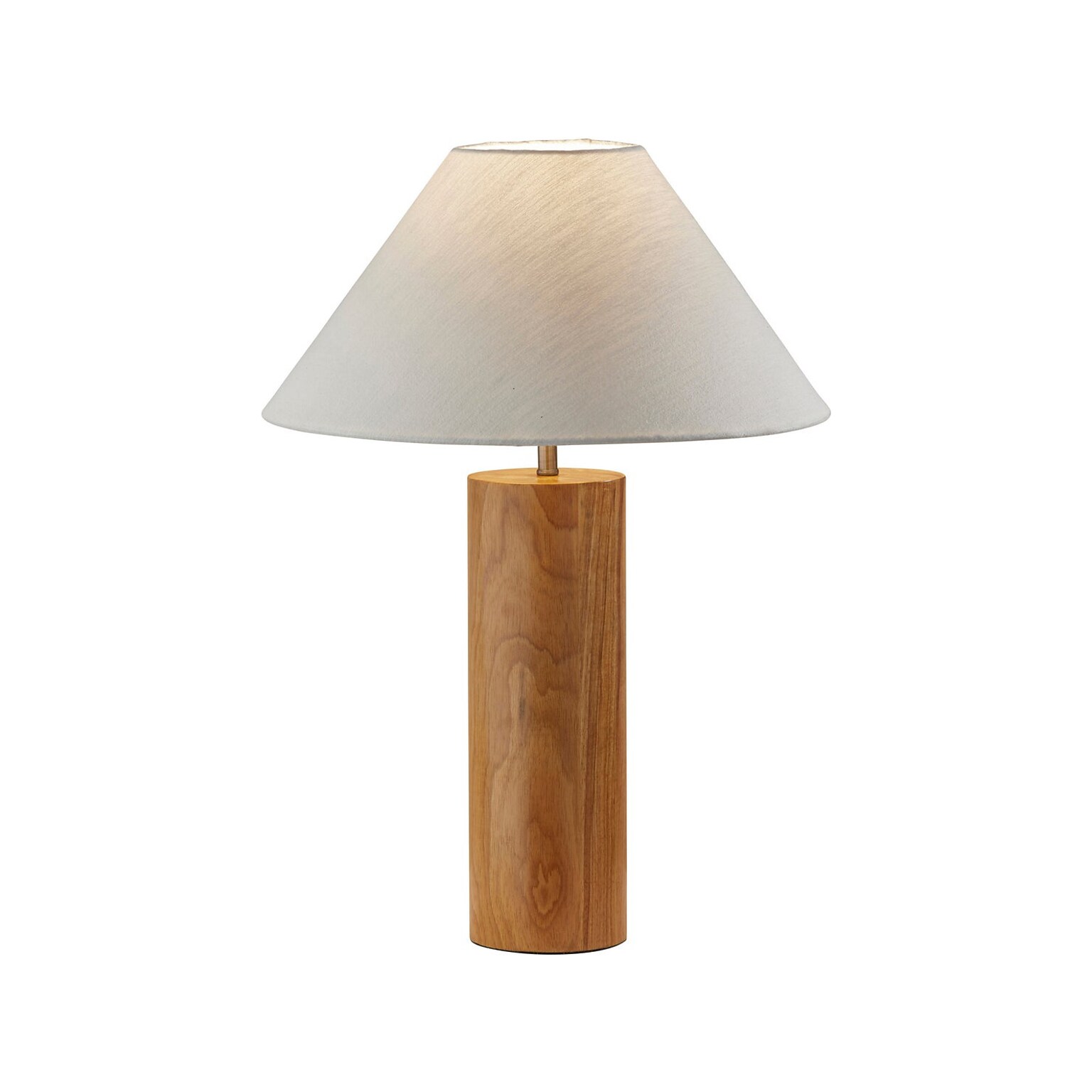 Adesso Martin Incandescent Table Lamp, Natural Oak/White (1509-12)