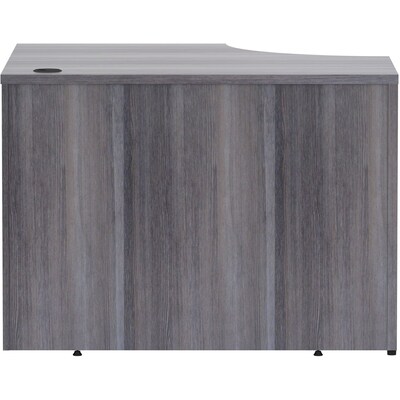 Lorell Essentials 42" W Corner Writing Desk, Weathered Charcoal (LLR69592)
