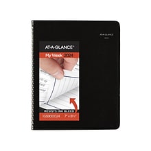 2024 AT-A-GLANCE DayMinder 7 x 8.75 Weekly Planner, Black (G590-00-24)