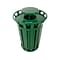 Alpine Industries Stainless Steel Outdoor Trash Can with Rain Bonnet Lid, 38-Gallon, Green (ALP479-3