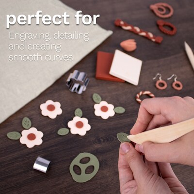 DAS Hardwood Modeling Clay Tools, 2/Set, 3 Sets/Bundle (DASF345000-3)