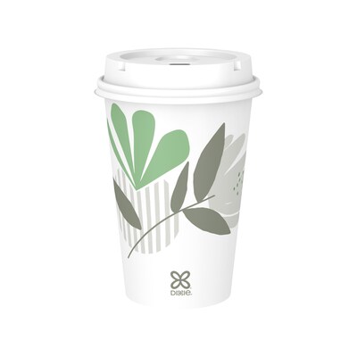 Dixie Pathways Poly Paper Hot Cups, 16 oz., White, 1000/Carton (2346PATH)
