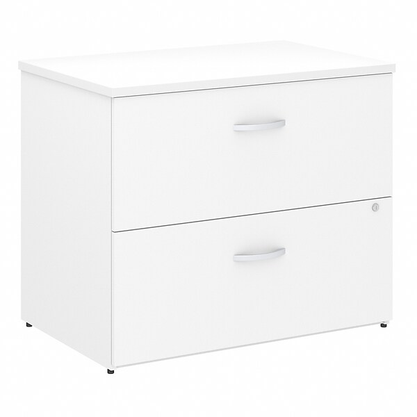 Bush Business Furniture Studio C Lateral File Cabinet, White (SCF136WHSU)