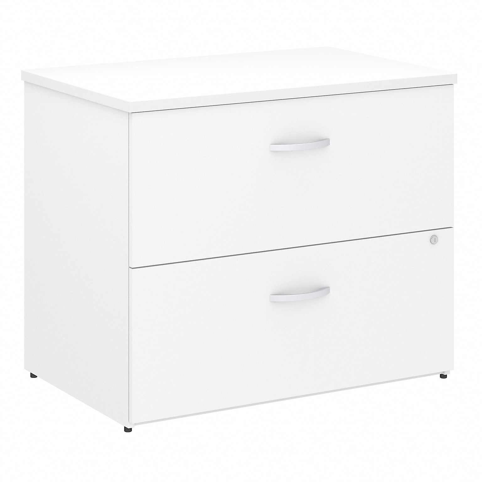 Bush Business Furniture Studio C Lateral File Cabinet, White (SCF136WHSU)