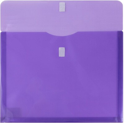JAM Paper Premium Plastic Document File, Letter, Purple, 3/Pack (218V1PUX3)