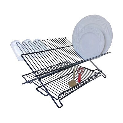 Better Houseware Jr. Coated Steel Dish Rack, Black (BTH1483E)