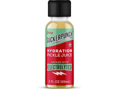 SuckerPunch Spicy Pepper Hydration Pickle Juice Shooter, 2 oz., 12 Bottles/Case (SPPJS2-4159)