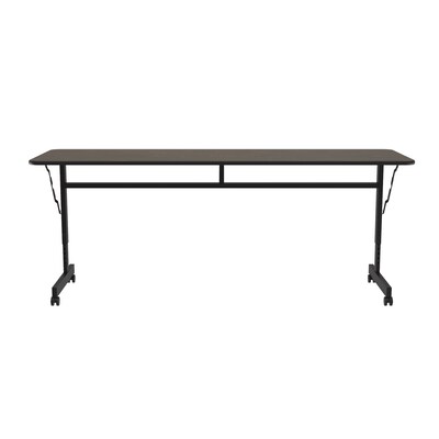 Correll Econoline Flip Top Nesting Table, 24x72, Walnut (FTM2472TF-01)