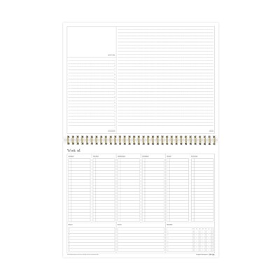 Blue Sky Bespoke Letterpress Notepad, 9" x 12", Pomegranate Blush (158224)