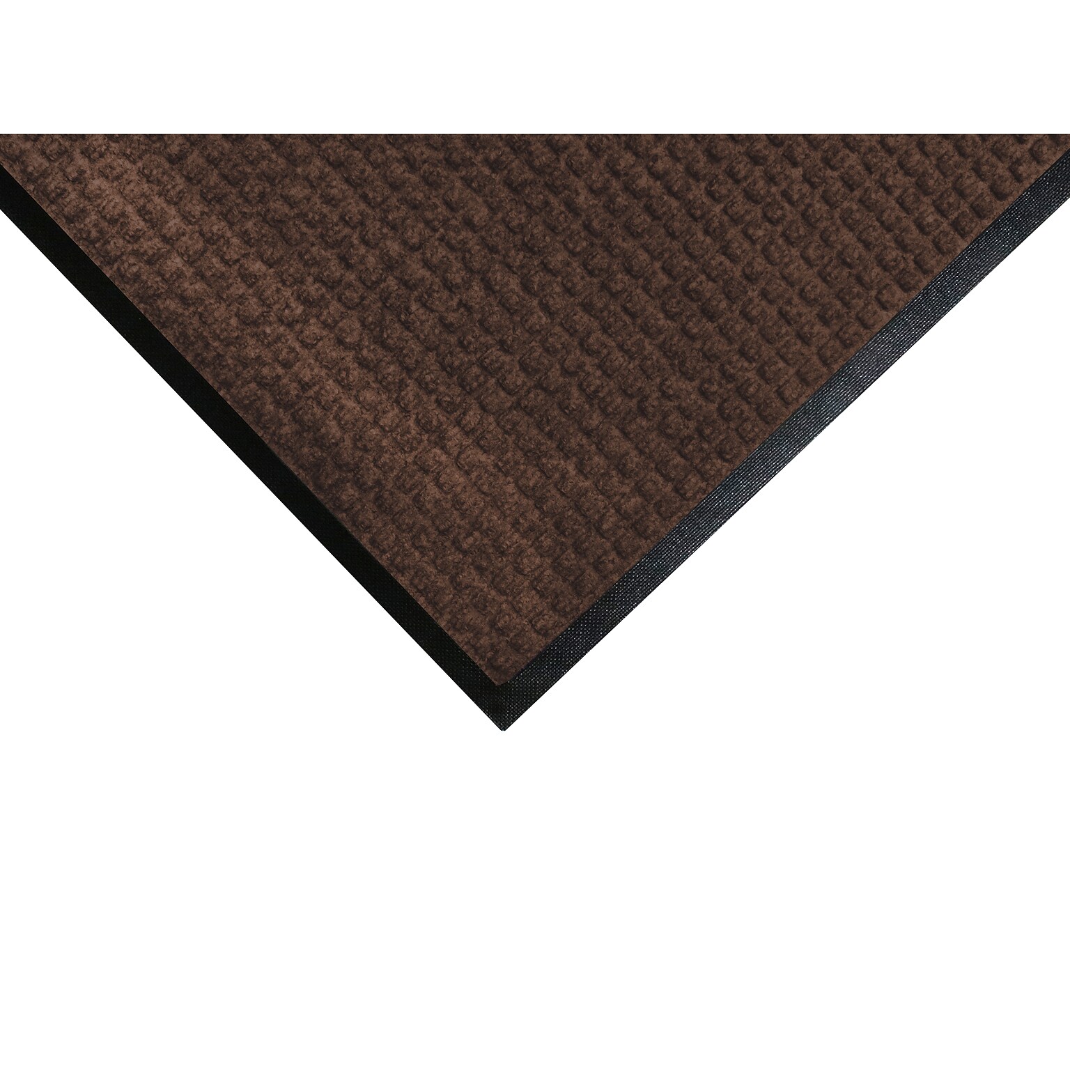 M + A Matting WaterHog Squares Classic Commercial Wiper/Scraper Entrance Floor Mat, 6 x 12, Dark Brown (20052612070)