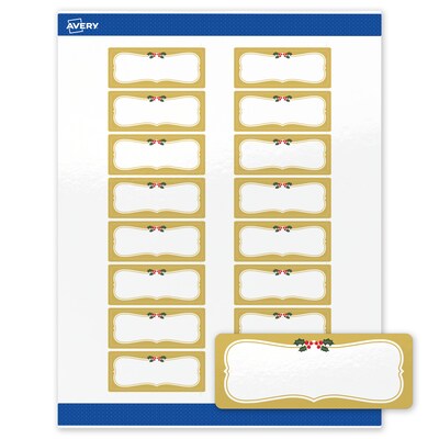 Avery Rectangle Multipurpose Labels, 1 x 2-5/8, White, 160/Pack (19479370468)