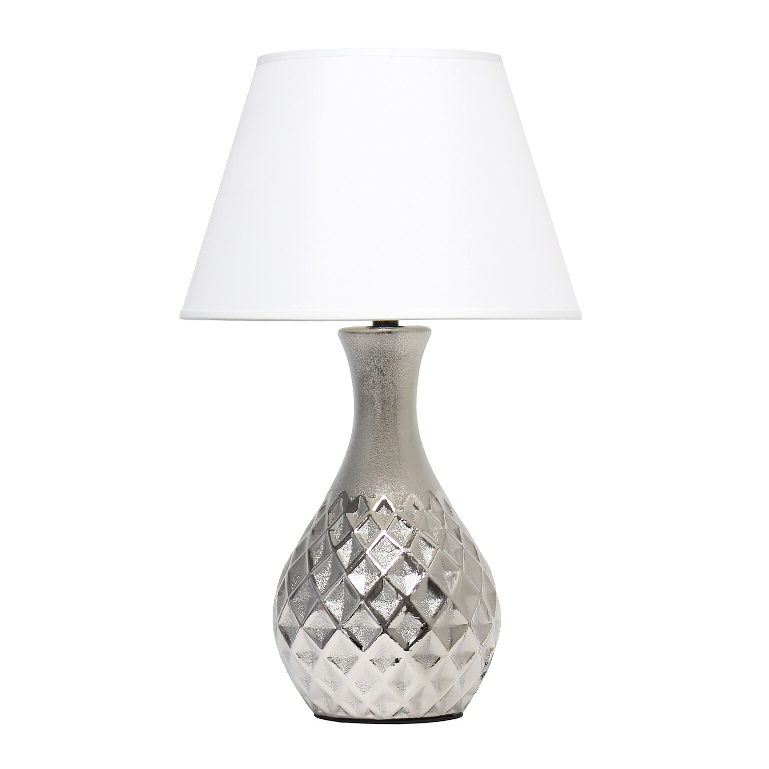 Elegant Designs Juliet Ceramic 20.47 LED Table Lamp, Metallic Silver (LT2041-MSV)