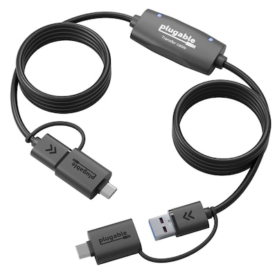 Plugable 6.6 USB Data Transfer Cable with USB-C Adapters (USBC-TRAN)
