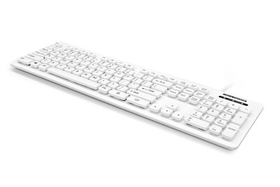 Man & Machine L Cool Wired Ergonomic Washable Keyboard, White (LCOOL/W7)