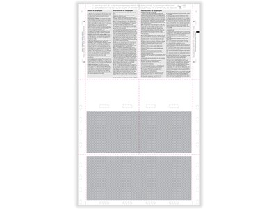 ComplyRight 2023 W-2 Pressure Seal Tax Form with Printed Backer, 4-Up, Copy B, C, 500/Pack (PS1289)