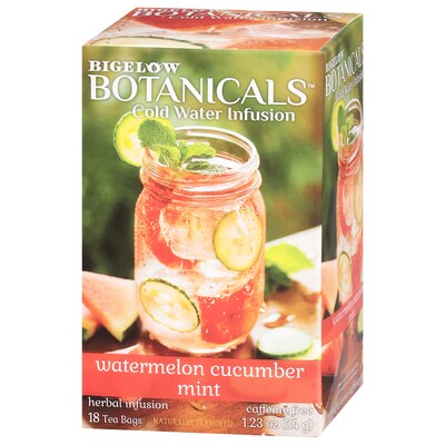 Bigelow Botanicals Decaf Watermelon Cucumber Mint Tea Bags, 18/Box (39004)