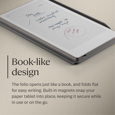 reMarkable Polymer Weave Book Folio for 7.3" Paper Pro Move Paper Tablet, Gray (RM11A-1000NW)