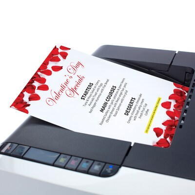 Great Papers Red Rose Petals Elegance Everyday Letterhead, Multicolored, 50 Sheets/Pack (2025006)