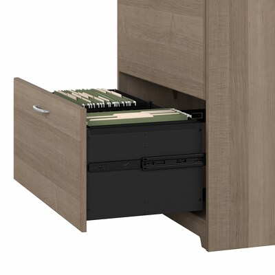 Bush Furniture Cabot 2-Drawer Lateral File Cabinet, Letter/Legal Size, 30" H x 31.26" W x 19.57" D, Ash Gray (WC31280)