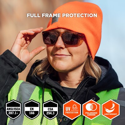 Ergodyne Skullerz SIXTEN-AFASPM Anti-Fog Safety Glasses, Bronze Lens (58241)