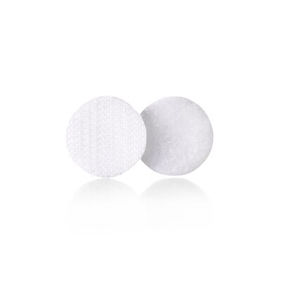 Velcro Sticky-Back Fasteners, 3/4 Dia. Coins, White, 200