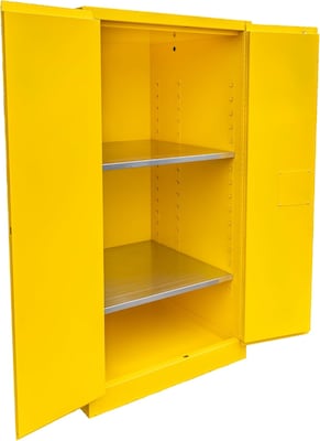 FireKing Flammable Liquids Storage Cabinet, 60 gal, Automatic Close, Yellow (SC60-AC-Y)
