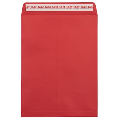 JAM Paper Self Seal Catalog Envelope, 9 x 12, Red, 100/Pack (188447598D)