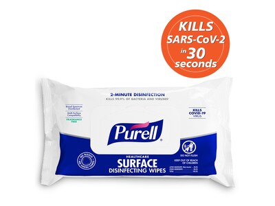 PURELL Healthcare Disinfecting Wipes, 72 Wipes/Pack  (9370-12)