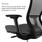 Union & Scale™ Workplace2.0™ Ergonomic Ayalon Mesh Back Fabric Swivel Task Chair, Black/Gray (UN59409)