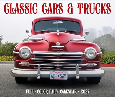 2027 Willow Creek Classic Cars & Trucks 6.2" x 5.4" Daily Day-to-Day Calendar, Assorted Colors (63347)