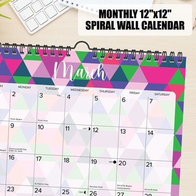 2026 Willow Creek Geometric 12" x 12" Monthly Wall Calendar (54734)