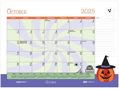 2025-2026 House of Doolittle Seasonal/Holiday 22" x 17" Academic Monthly Desk Pad Calendar (1395-26)