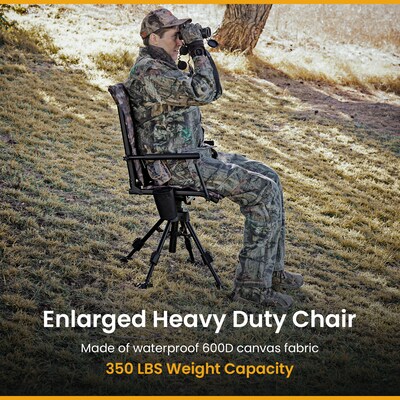 Arrowhead Outdoor Quiet 360°-Swivel Outdoor Chair, Camouflage (TSRTKKS0347U)