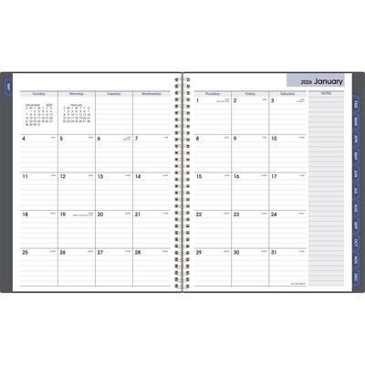 2026 AT-A-GLANCE DayMinder 8.5" x 11" Weekly & Monthly Appointment Book, Plastic Cover, Gray (GC520-07-26)