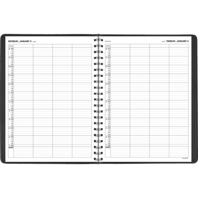 2026 AT-A-GLANCE 8 x 11 Calendar Year/Daily Appointment Book, Faux Leather Cover, Black (70-822-05-26)