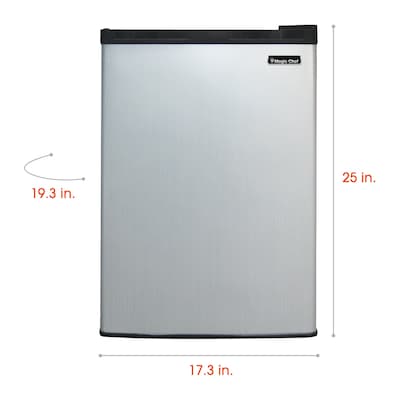Magic Chef Reversible Door Refrigerator, 2.6 Cu. Ft., Stainless Steel (HMAR265SE)