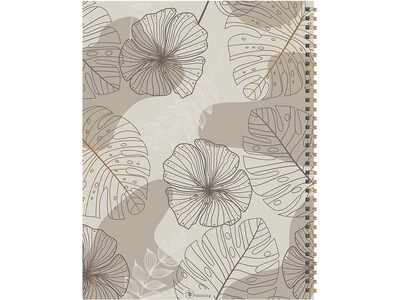 2023-2024 TF Publishing Beige Blooms 9" x 11" Academic Weekly & Monthly Planner, Paperboard Cover, Brown/Beige (AY24-9718)