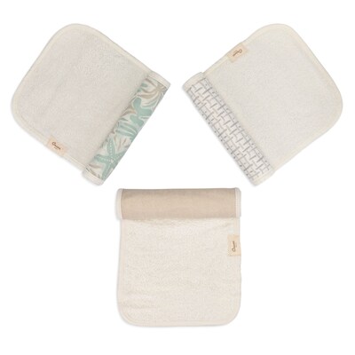 Crane Baby Cove Baby Burp Cloth Set, 3-Piece, Beach Life (BC-160BCS-1)