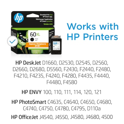 HP 60XL/901XL Black High-Yield Ink Cartridge   (CC641WN)