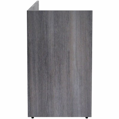Lorell Essentials 41.5"H x 42"W Reception Return, Weathered Charcoal (LLR18308)