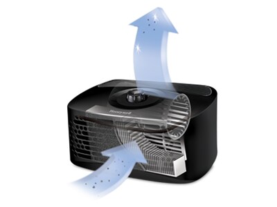 Honeywell True HEPA Tabletop Portable Air Purifier, Black  (HPA020B)