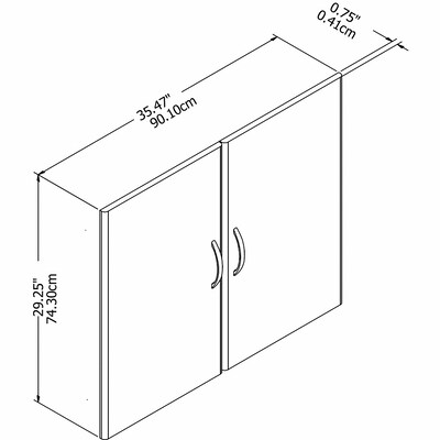 Bush Business Furniture Studio C Bookcase Door Kit, Storm Gray (SCB236SG)