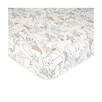 Crane Baby Ezra Crib Fitted Sheet, Woodland (BC-110CFS-1)