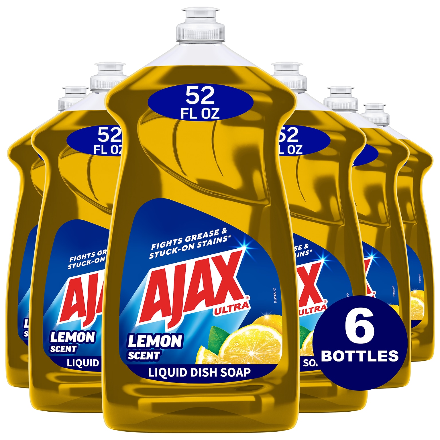 Ajax Ultra Super Degreaser Dish Soap, Lemon Scent, 52 fl oz., CT/6 (149861CT)