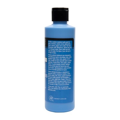 FolkArt Acrylic Paint Multi-Surface Satin, 8oz., Look At Me Blue, 3/Pack(FLK4652-3)