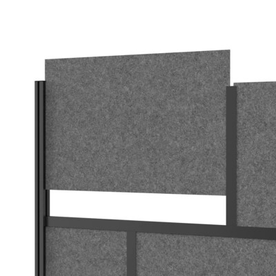 Luxor Expanse Modular Wall Add-On, 70" x 70", Black (MW-7070-XCGB)