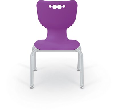 MooreCo 12" Hierarchy Student Chair with 4 Legs, Purple/Platinum Base (703673562140)